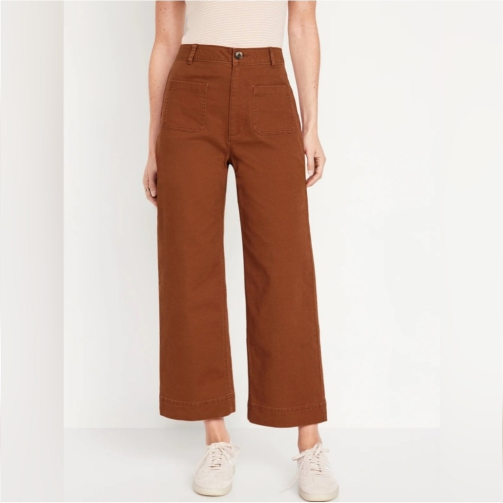 Old Navy High Waist Crop Wide-Leg Pants